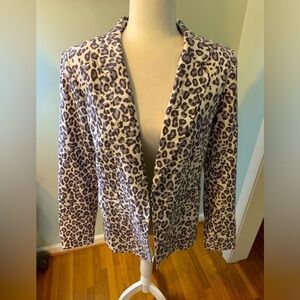 Rachel Zoe animal print blazer, size L
